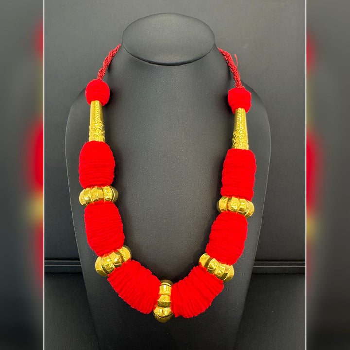 24K YG Red Crystal Naugedi-1pc