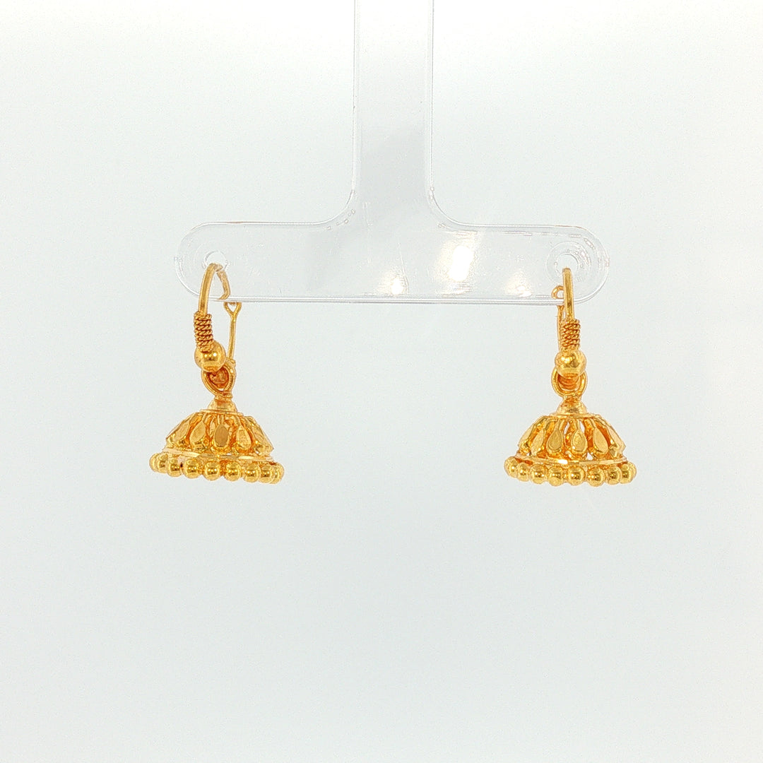 22K YG Jhumka Earring-1pair
