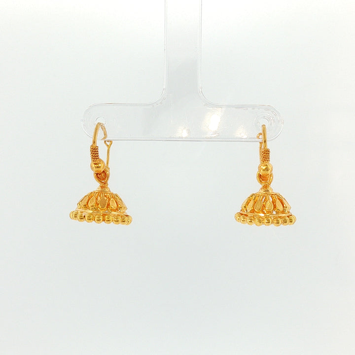 22K YG Jhumka Earring-1pair