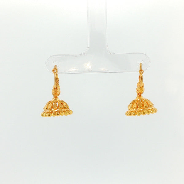 22K YG Jhumka Earring-1pair