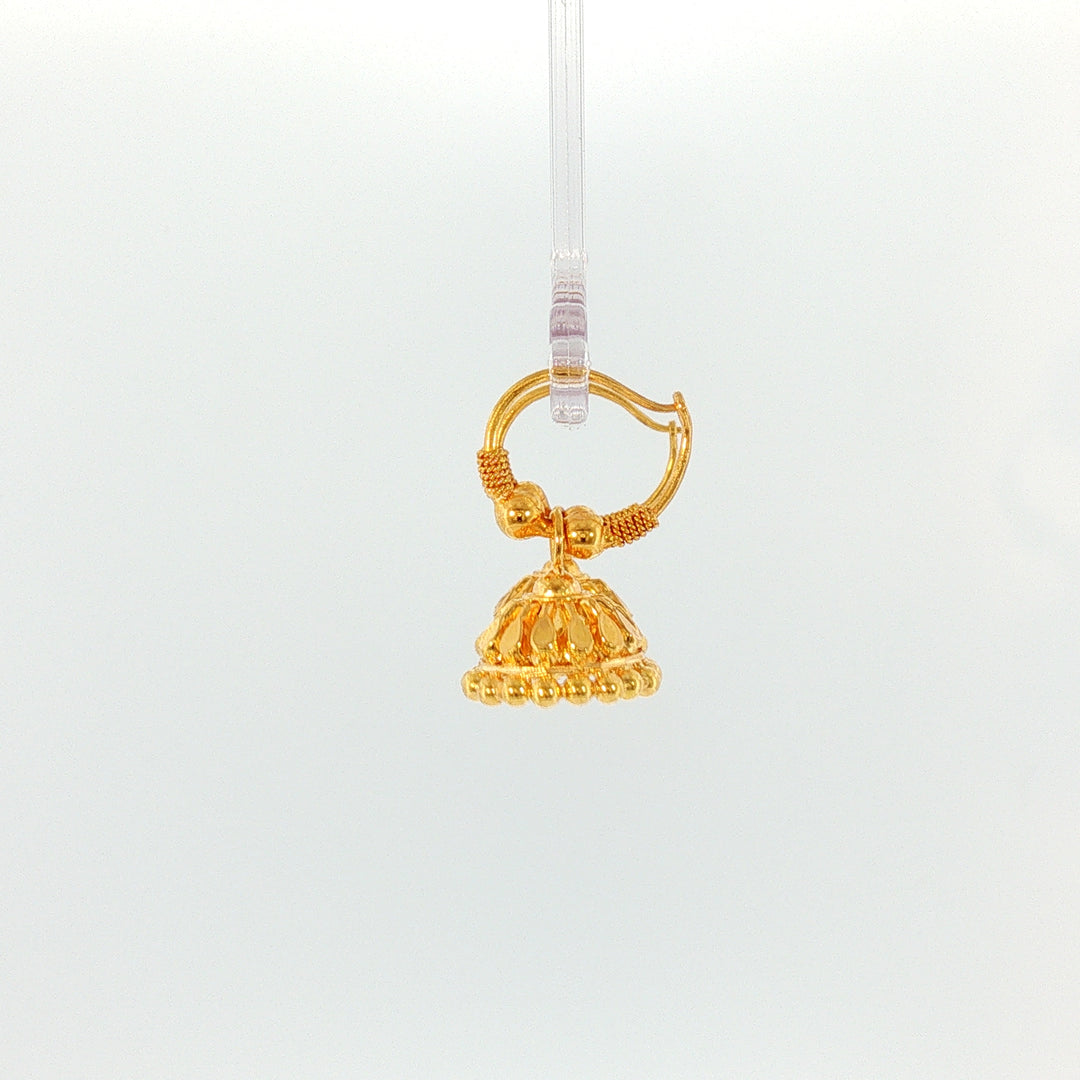 22K YG Jhumka Earring-1pair