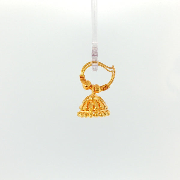 22K YG Jhumka Earring-1pair