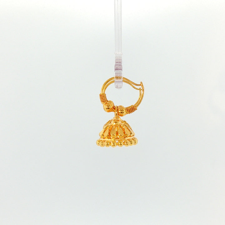 22K YG Jhumka Earring-1pair