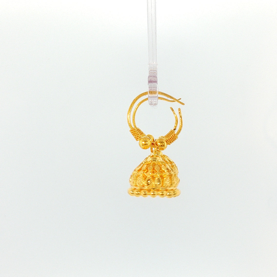 24K YG Jhumka Earring-1pair