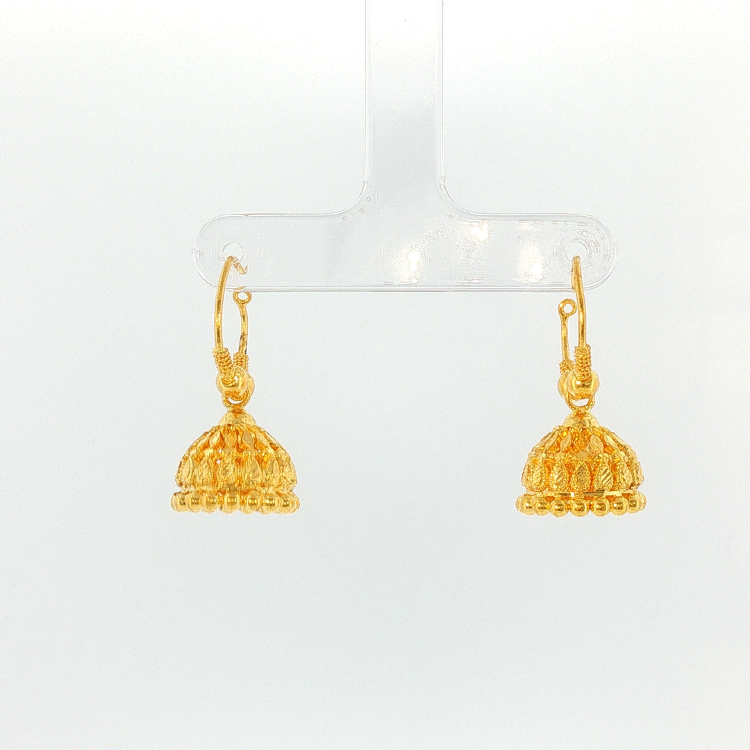 24K YG Jhumka Earring-1pair