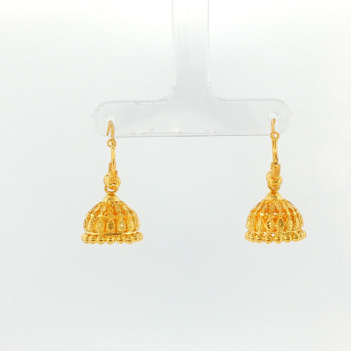 24K YG Jhumka Earring-1pair