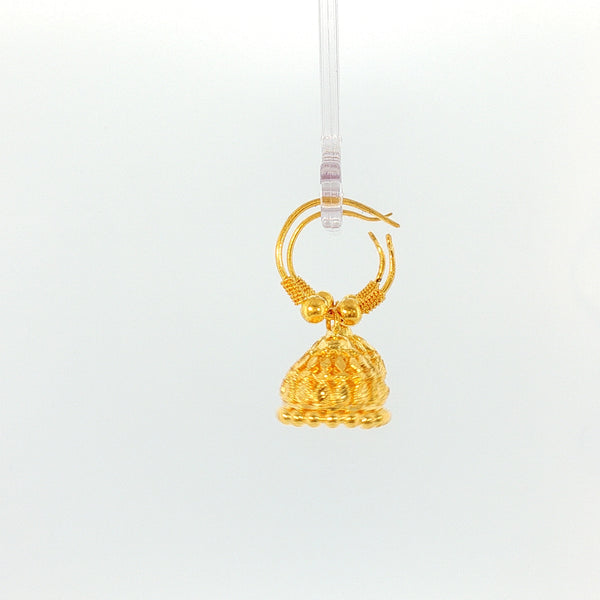 24K YG Jhumka Earring-1pair