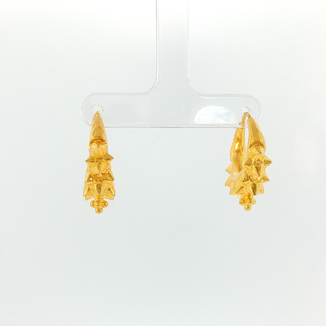 24K YG Marwari Earring-1pair