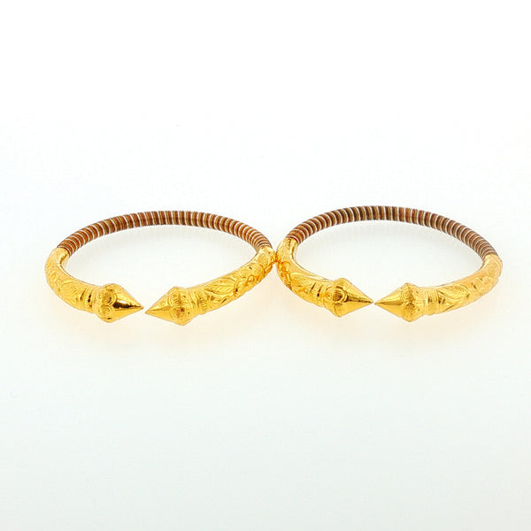 24K YG Baby pancharatna Bangle-1pair