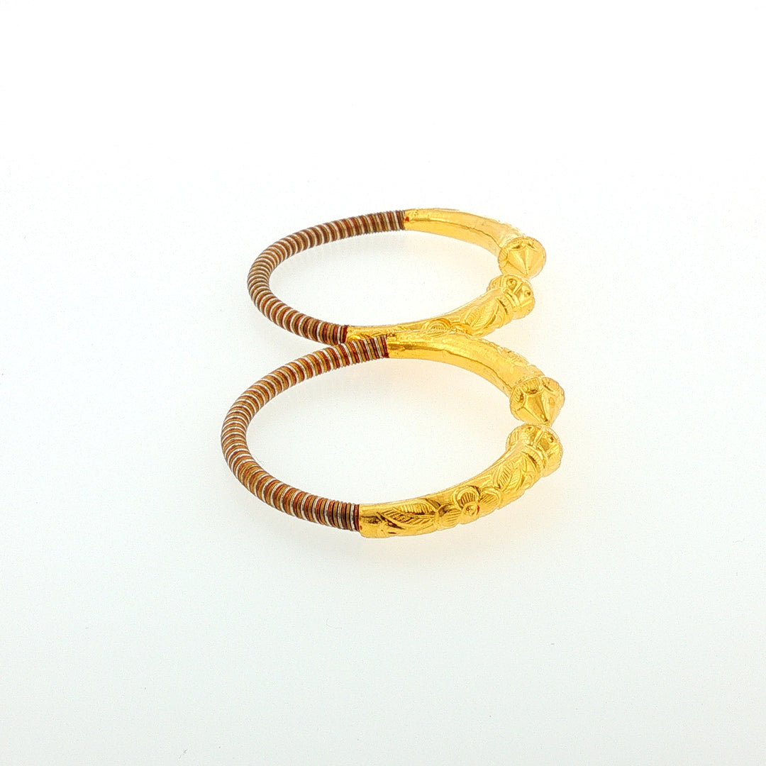 24K YG Baby pancharatna Bangle-1pair