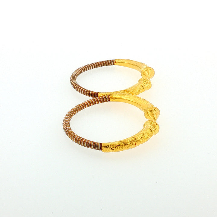 24K YG Baby pancharatna Bangle-1pair