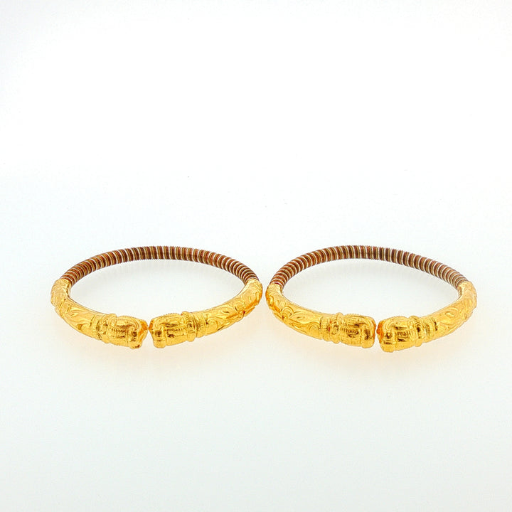 24K YG Baby pancharatna Bangle-1pair