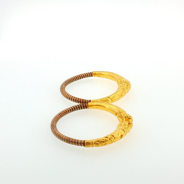 24K YG Baby pancharatna Bangle-1pair