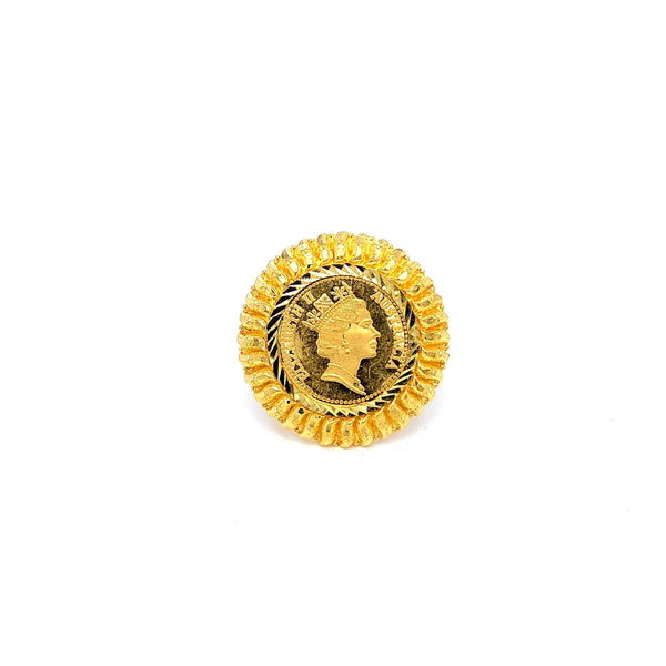 24K YG Coin Ring-1pc