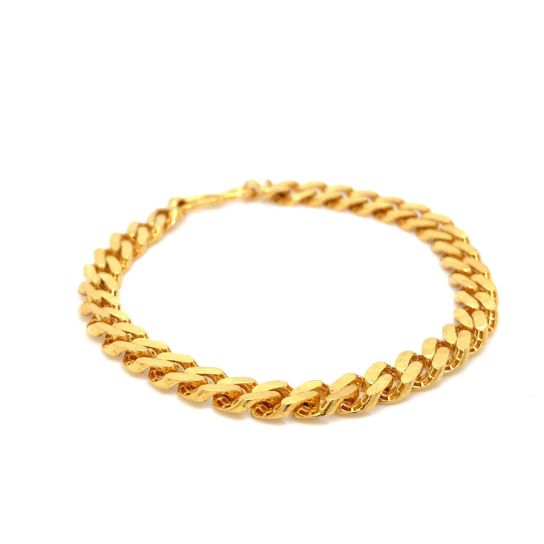 24K YG Cuban Bracelet-1pc