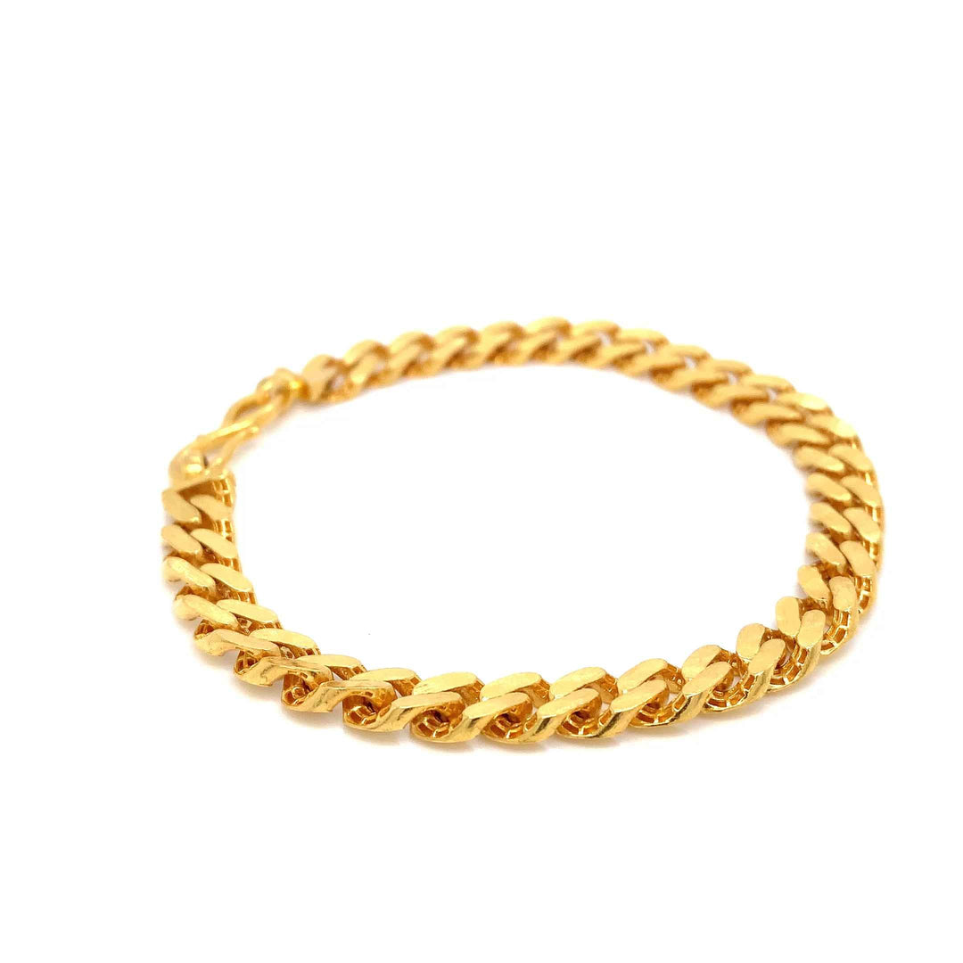 24K YG Cuban Bracelet-1pc