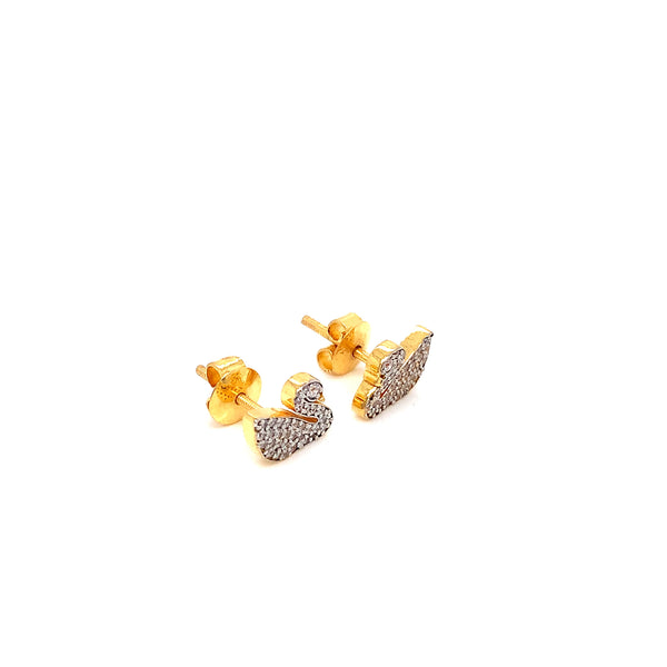22K YG Swan Earring-1pc