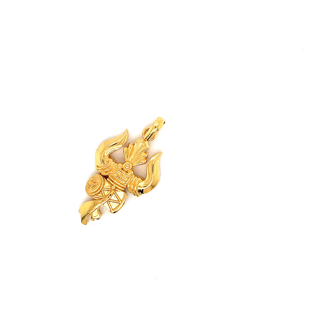 22K YG Trishul Pendant-1pc