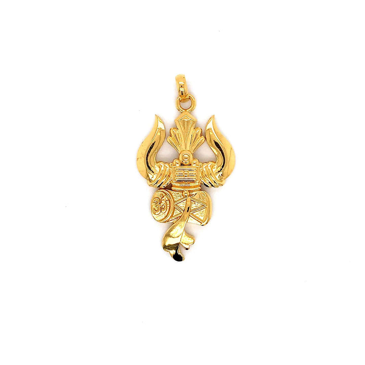 22K YG Trishul Pendant-1pc