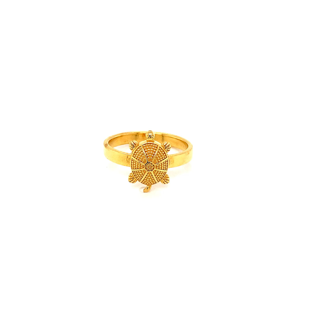 22K YG Turtle Ring-1pc