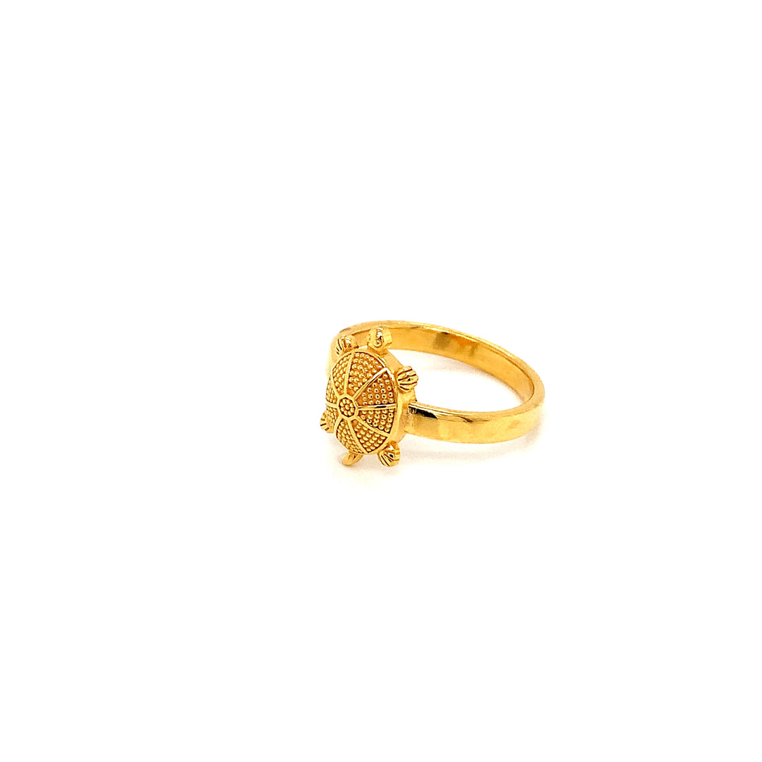 22K YG Turtle Ring-1pc