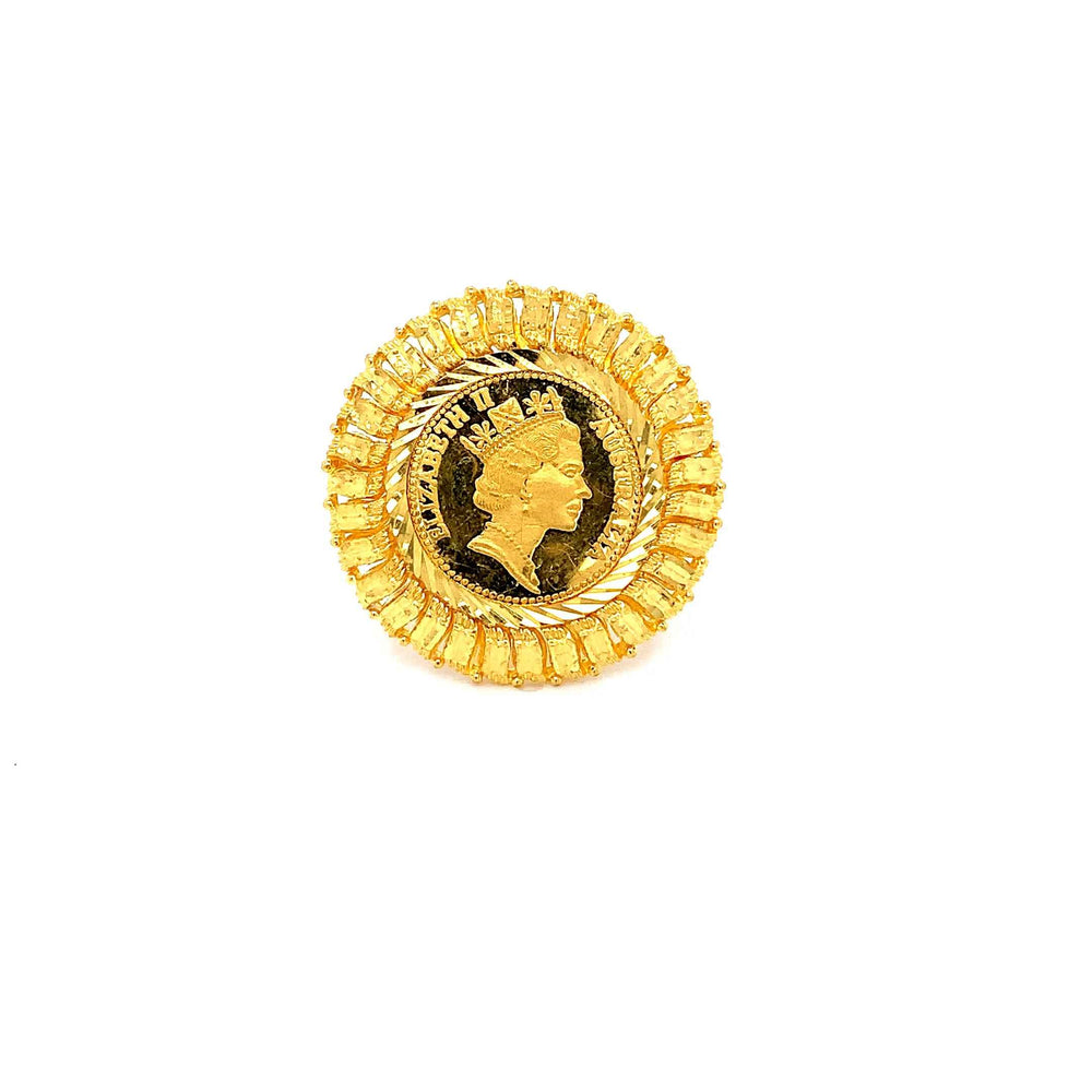24K YG Coin Ring-1pc