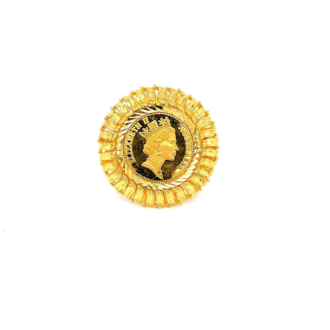 24K YG Coin Ring-1pc