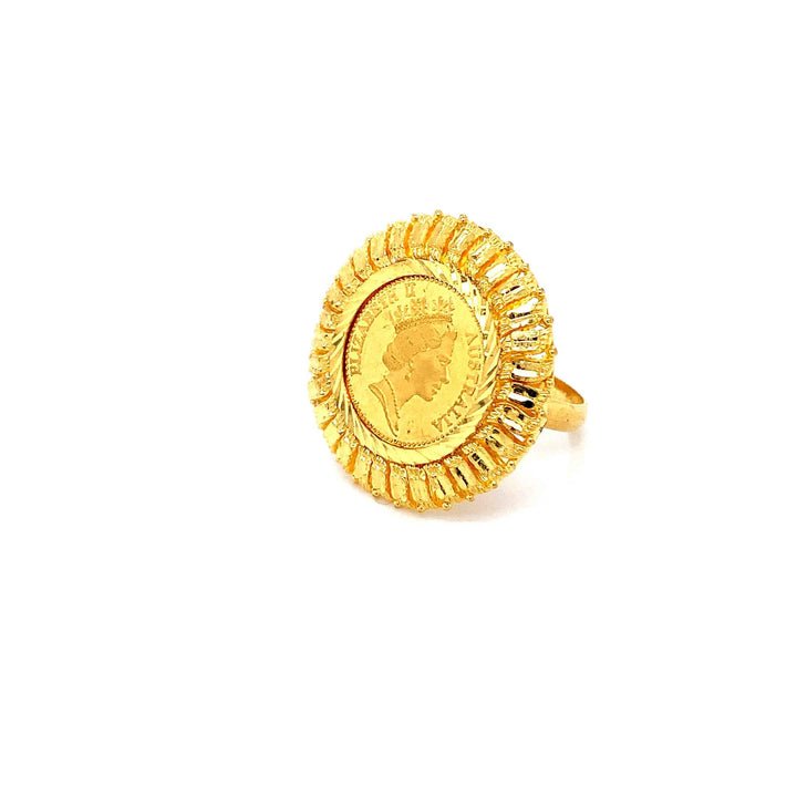 24K YG Coin Ring-1pc
