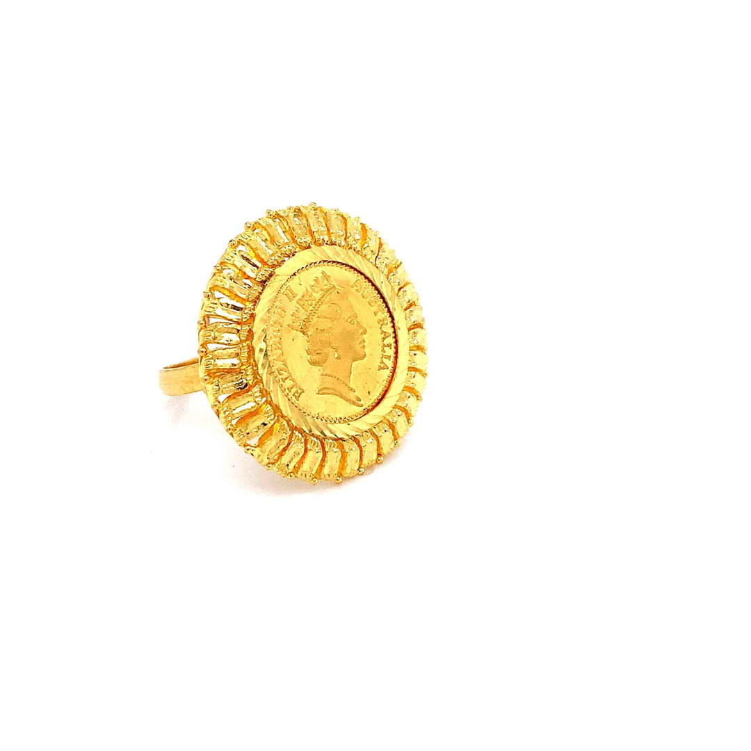 24K YG Coin Ring-1pc