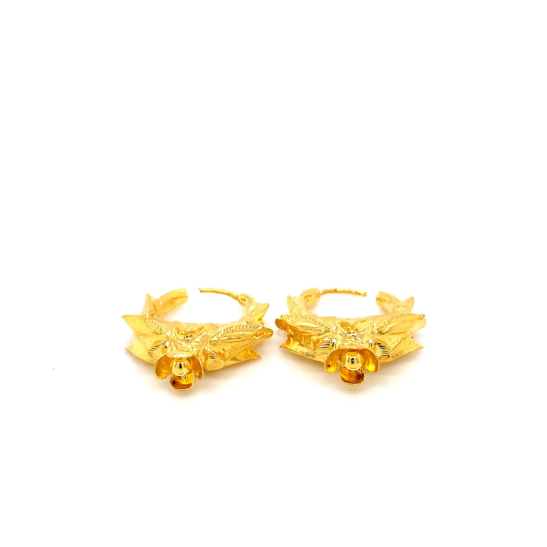 24K YG Marwadi Earring-1pair