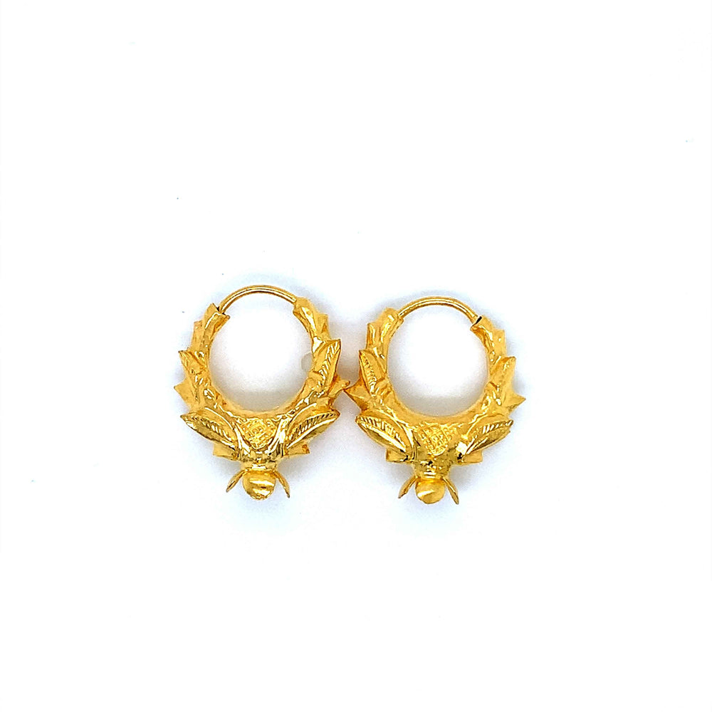 24K YG Marwadi Earring-1pair