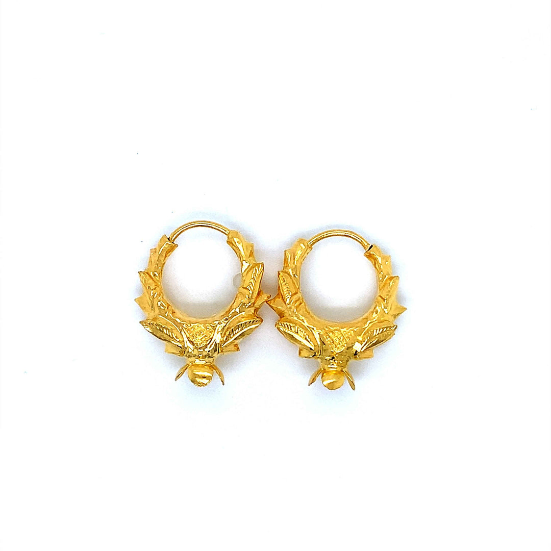 24K YG Marwadi Earring-1pair