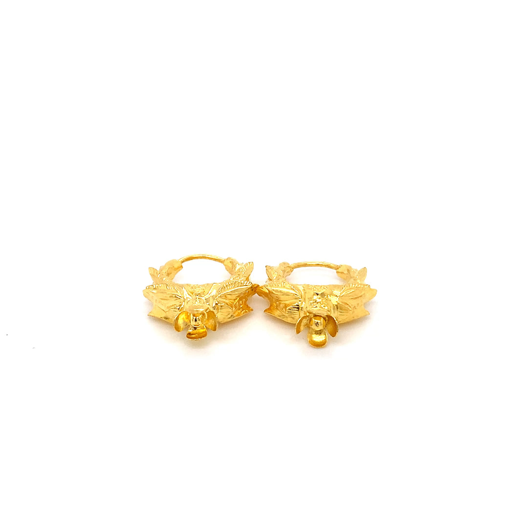 24K YG Marwadi Earring-1pair