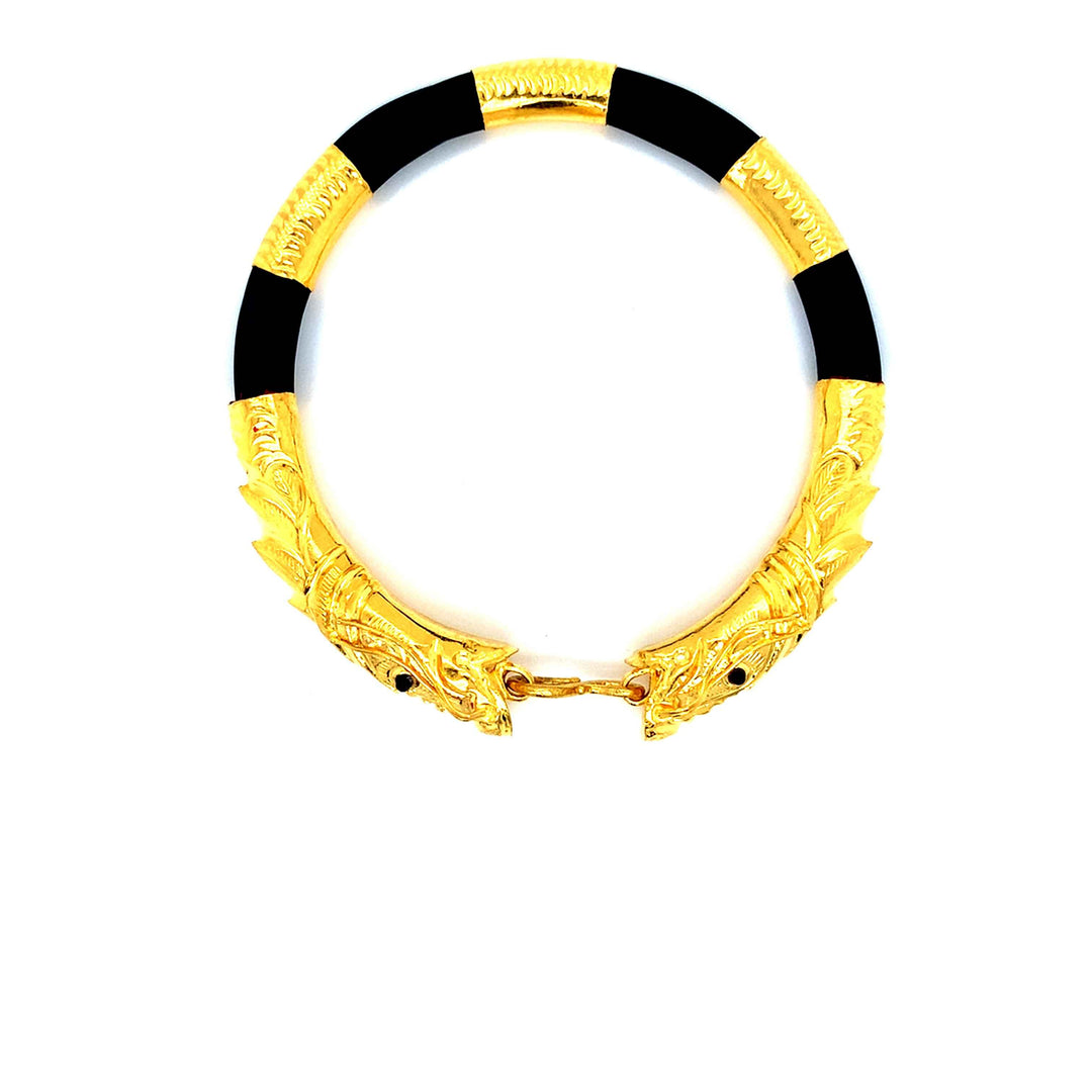 24K YG Hatti ko Puchar Bangle-1pc
