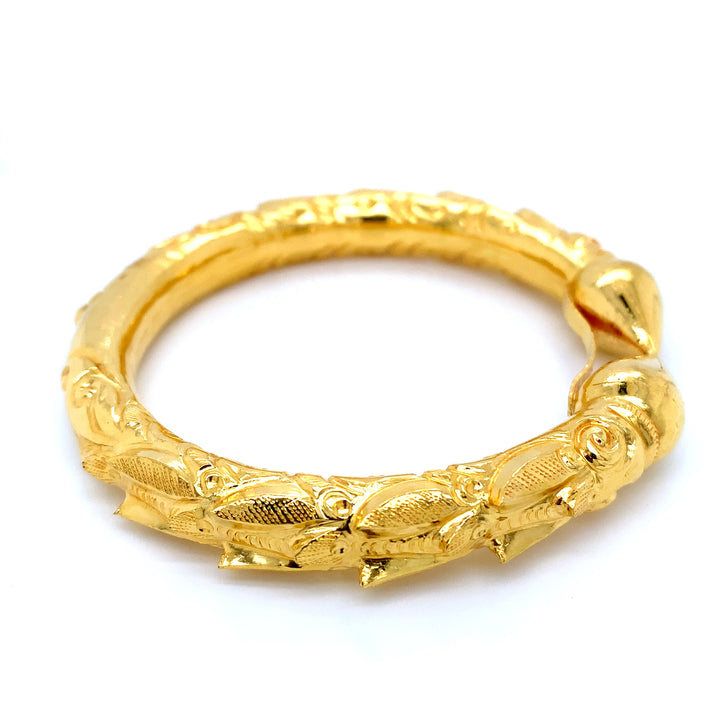 24K YG Solid Bangle-1pc