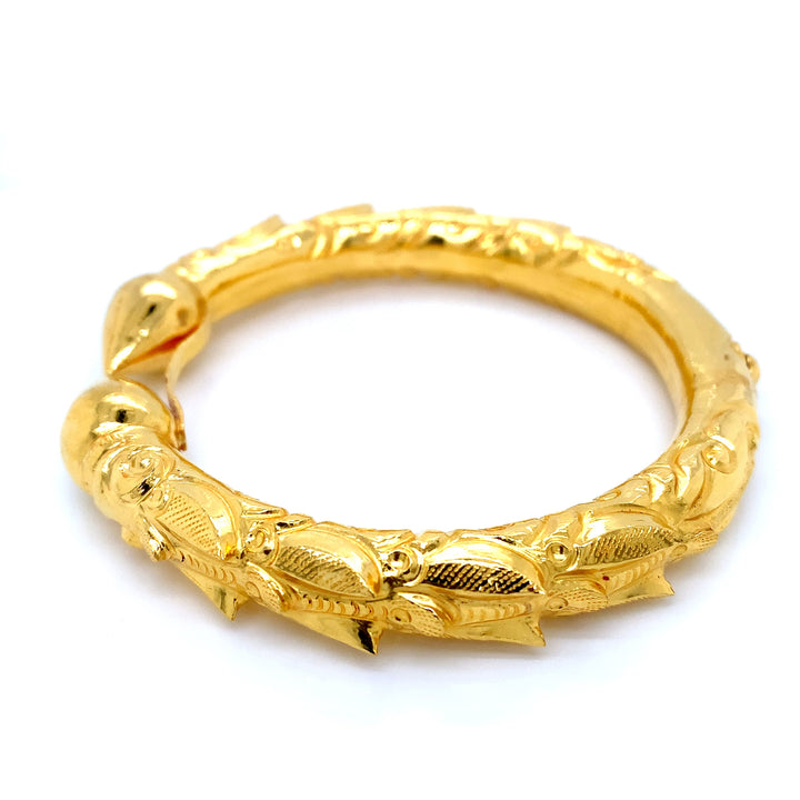 24K YG Solid Bangle-1pc