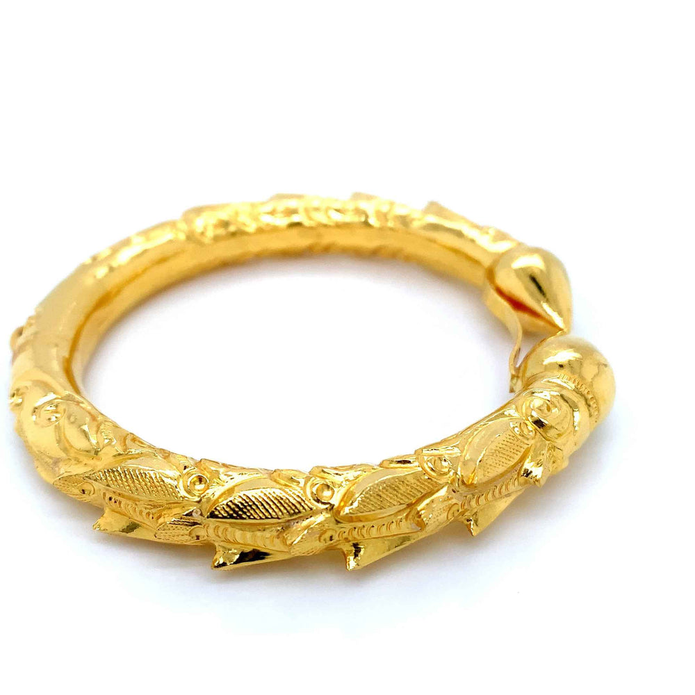 24K YG Solid Bangle-1pc