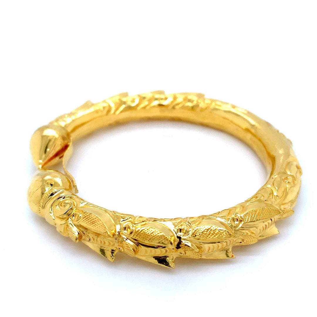 24K YG Solid Bangle-1pc