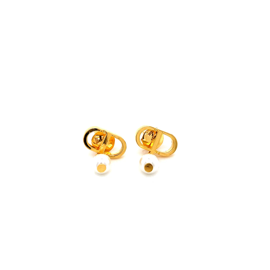 22K YG Pearl Earring-1pair