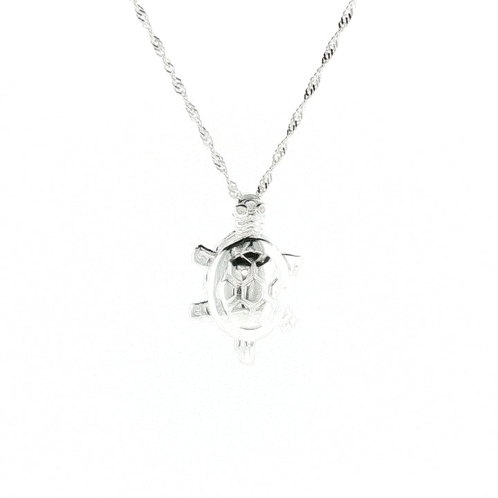 Sterling Silver Polished Italian made Turtle 25mm