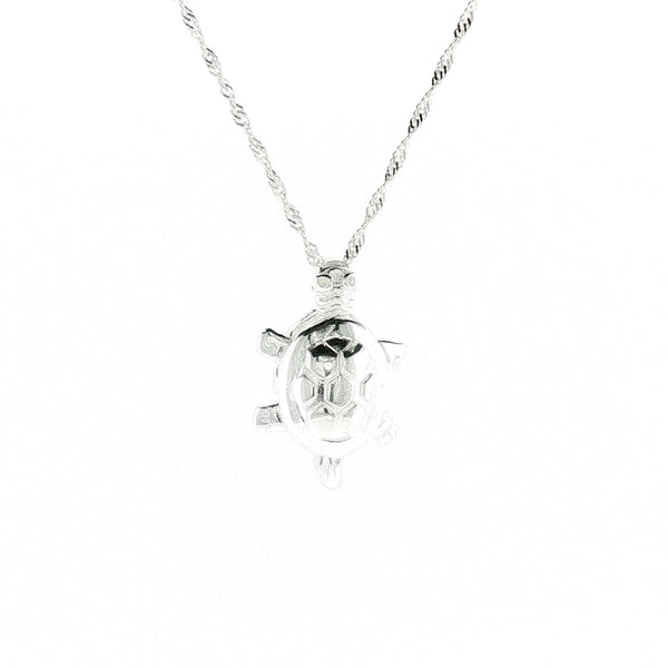 Sterling Silver Polished Italian made Turtle 25mm