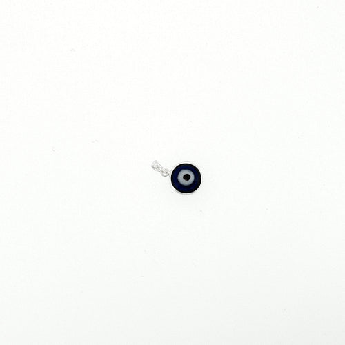 Sterling Silver Evil Eye Pendant 15mm
