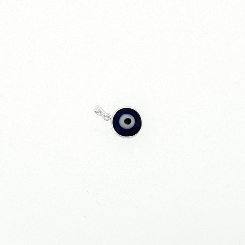 Sterling Silver Evil Eye Pendant 15mm