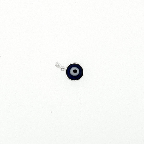 Sterling Silver Evil Eye Pendant 15mm