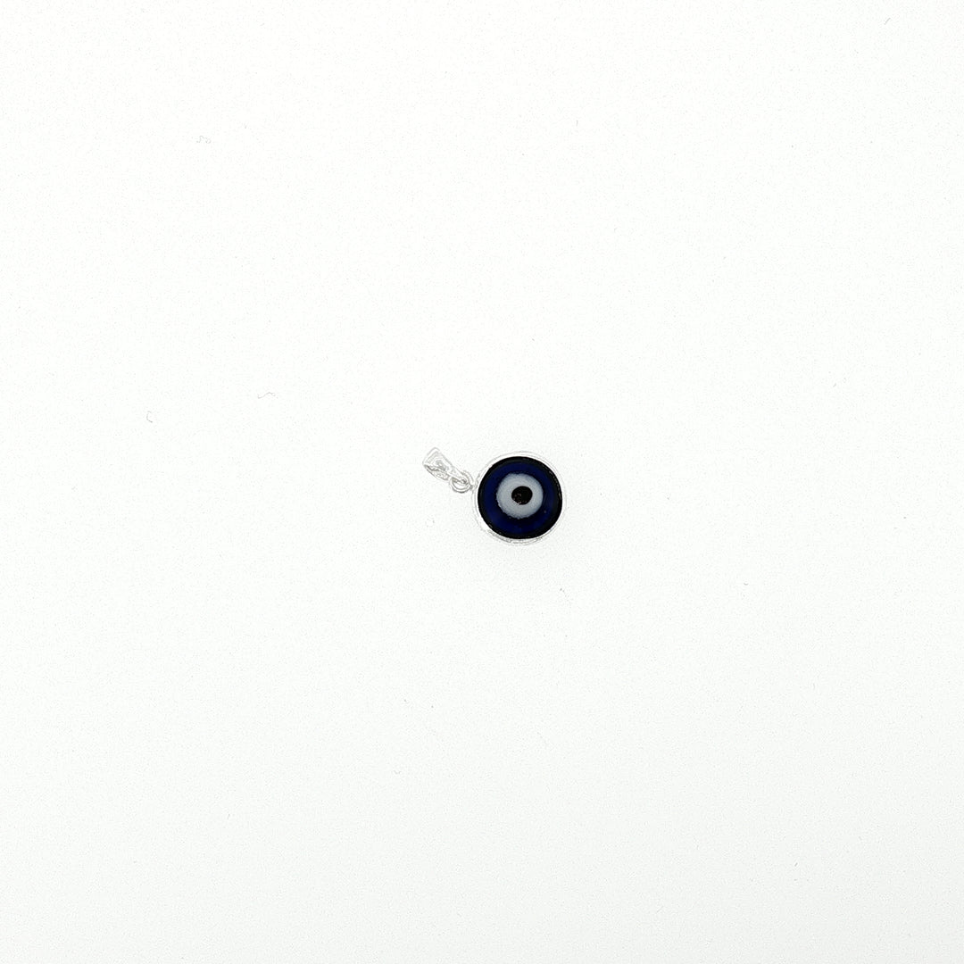 Sterling Silver Evil Eye Pendant 15mm