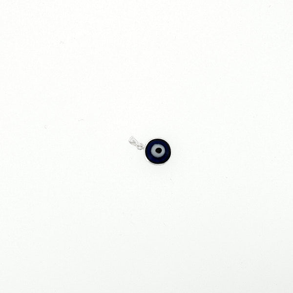 Sterling Silver Evil Eye Pendant 15mm