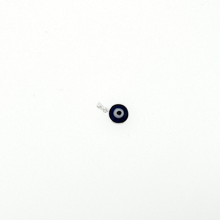Sterling Silver Evil Eye Pendant 15mm