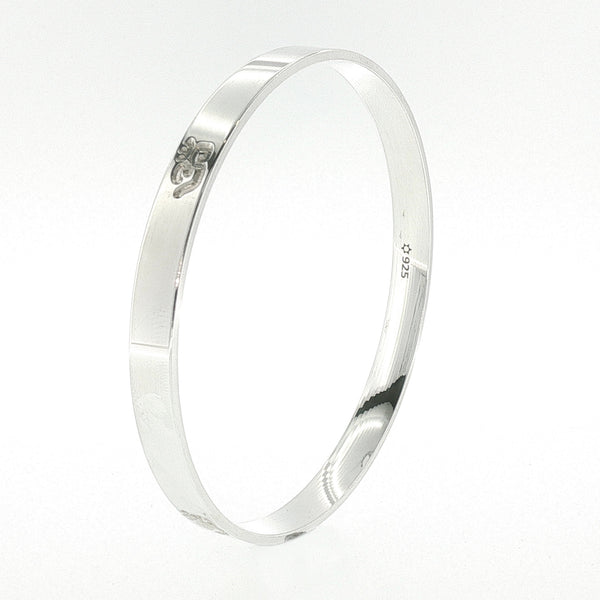 Sterling Silver OM Solid Bangle with internal Diameter 71mm