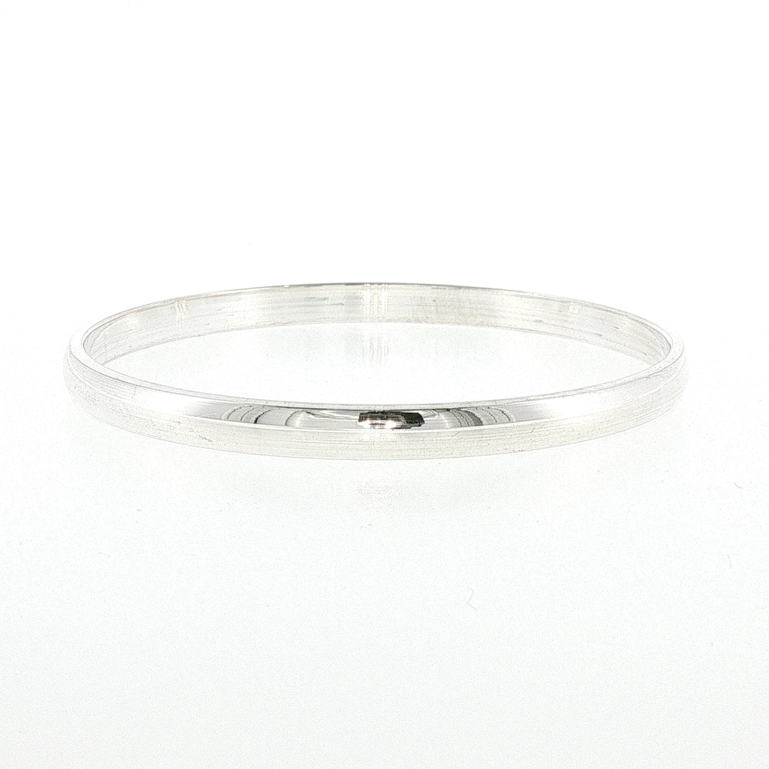 Sterling Silver Polished Solid Bangle with internal Diameter 67mm