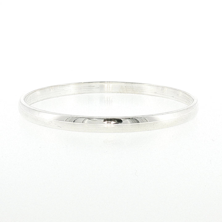 Sterling Silver Polished Solid Bangle with internal Diameter 67mm